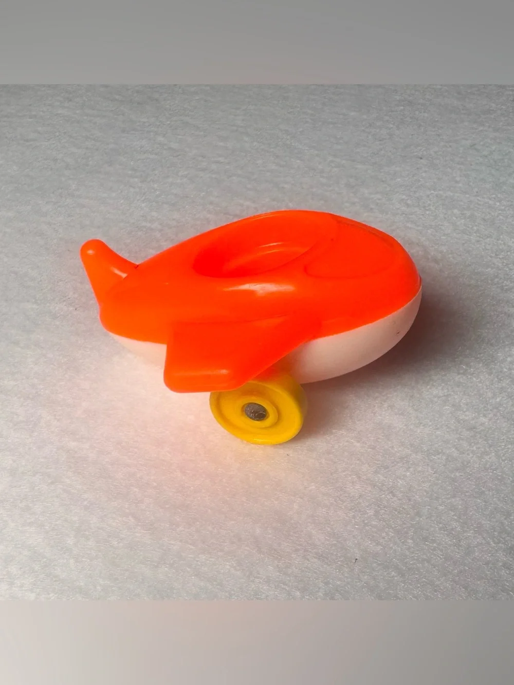 Vintage Fisher Price Little People Orange Airplane Yellow Wheels FP Toys USA